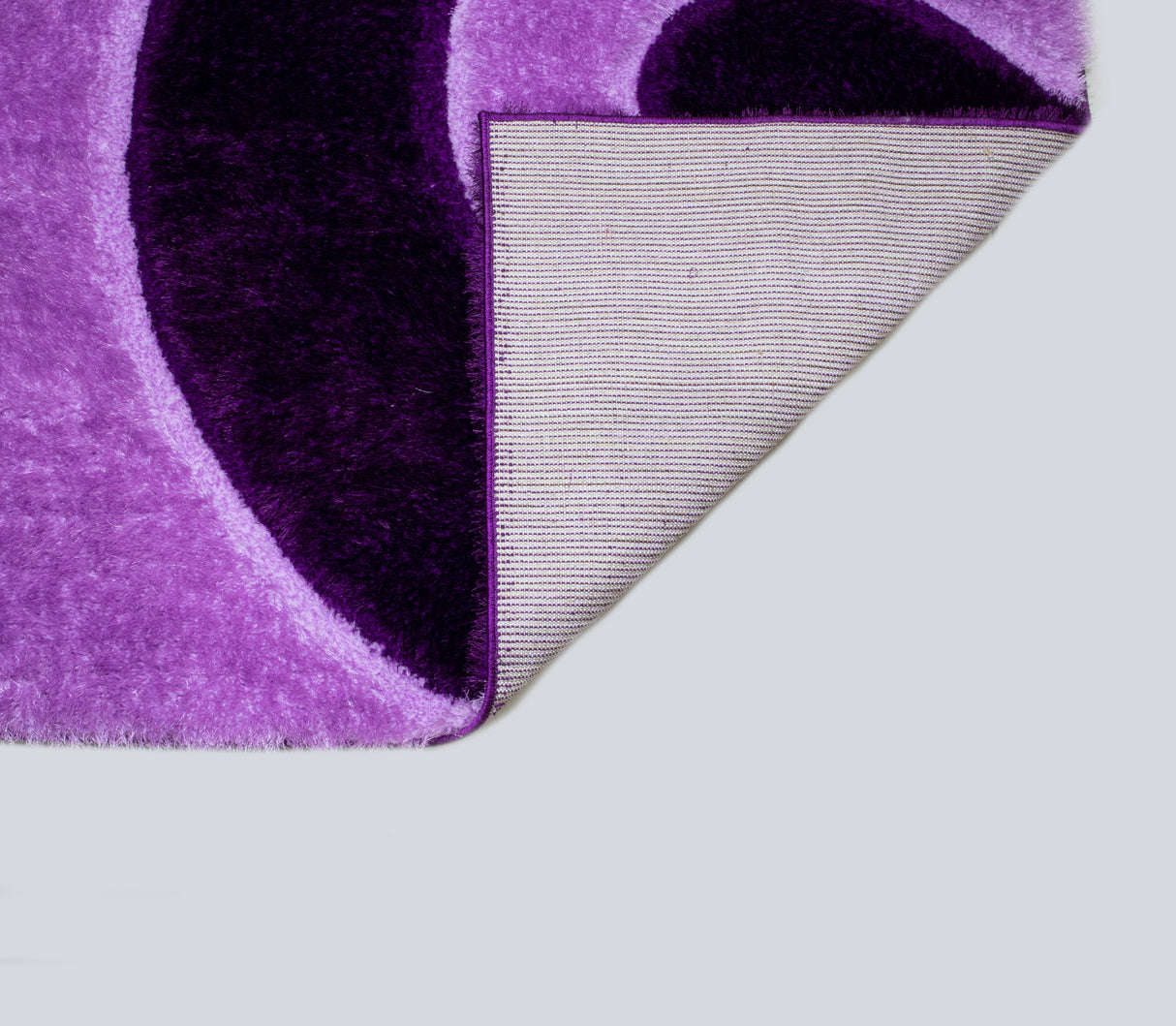 3D Shaggy PURPLE Area Rug - 3D666 - 3D666-PRP-PRP-57 - Luna Furniture