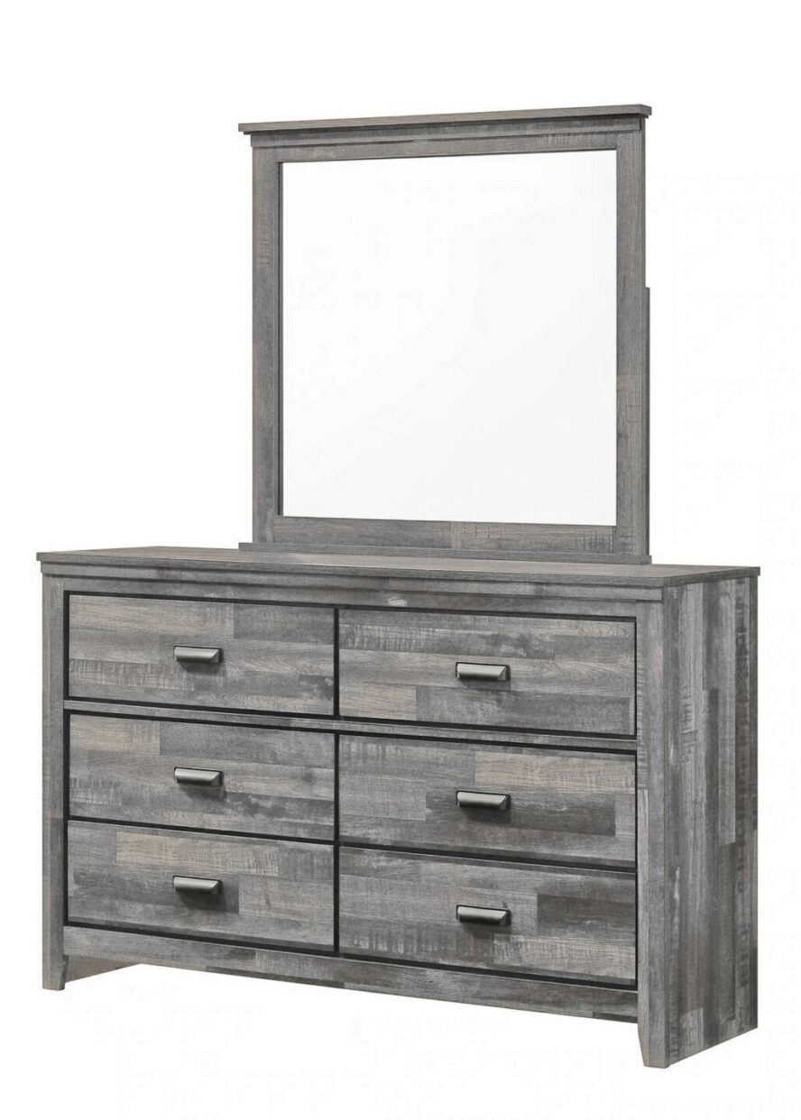 Carter Gray Bedroom Mirror (Mirror Only) -  Crown Mark - Luna Furniture