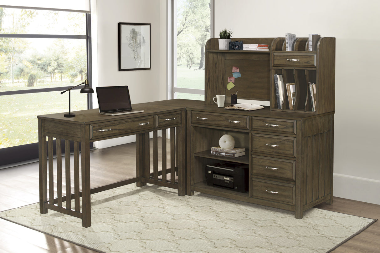 Blanche Brown Gray Desk from Homelegance - Luna Furniture