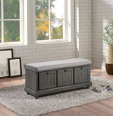 Woodwell Dark Gray Lift Top Storage Bench from Homelegance - Luna Furniture