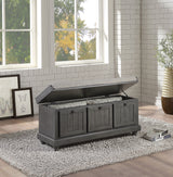 Woodwell Dark Gray Lift Top Storage Bench from Homelegance - Luna Furniture