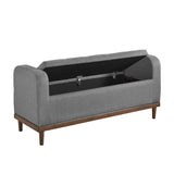 Brigitte Gray Lift Top Storage Bench from Homelegance - Luna Furniture