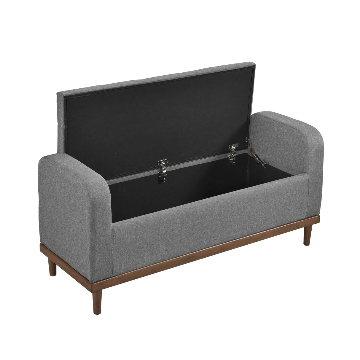 Brigitte Gray Lift Top Storage Bench from Homelegance - Luna Furniture