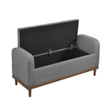 Brigitte Gray Lift Top Storage Bench from Homelegance - Luna Furniture