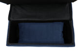 Garrell Blue Velvet Lift Top Storage Bench with Pull-out Bed from Homelegance - Luna Furniture