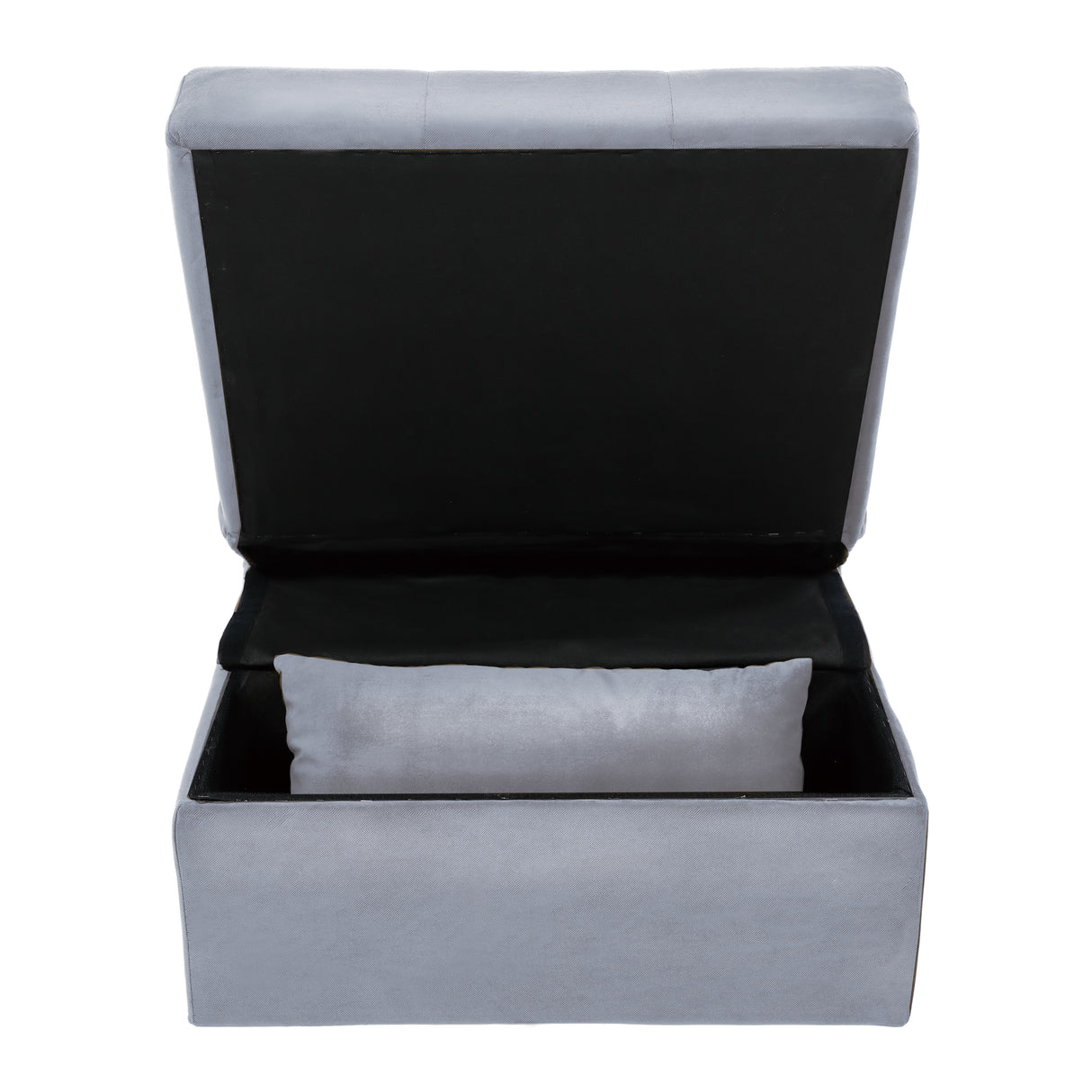 Garrell Gray Velvet Lift Top Storage Bench with Pull-out Bed from Homelegance - Luna Furniture