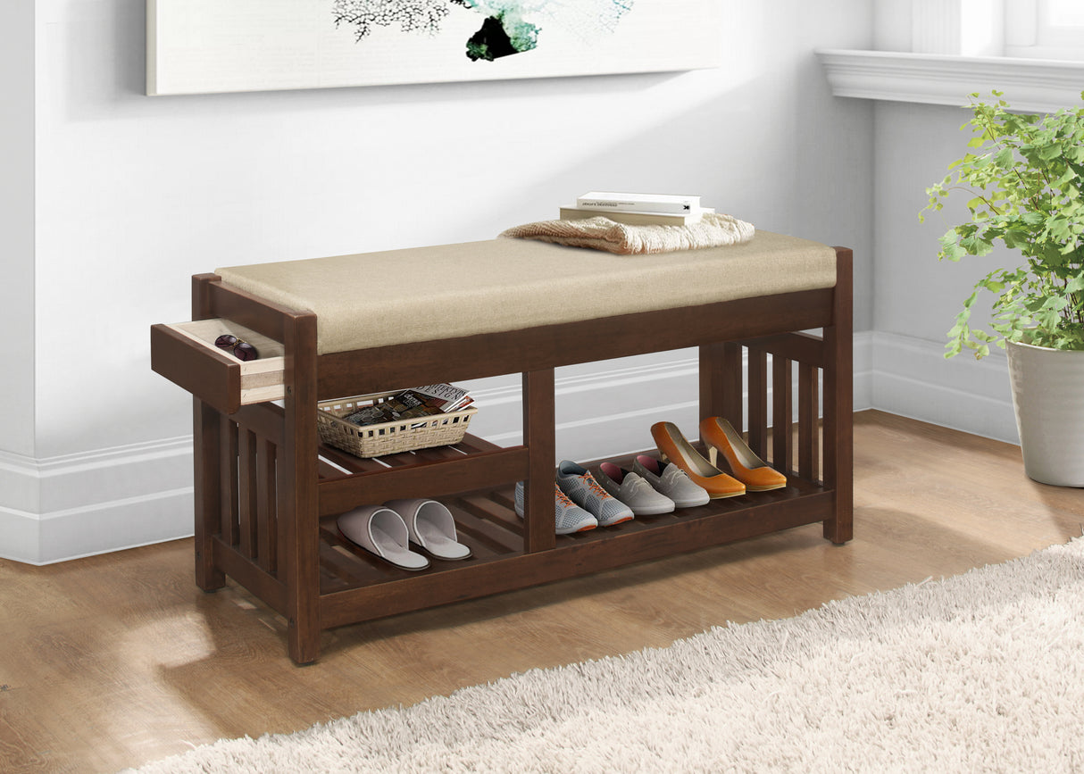 Talmadge Brown Bench from Homelegance - Luna Furniture