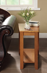 Elwell Oak Chairside Table from Homelegance - Luna Furniture