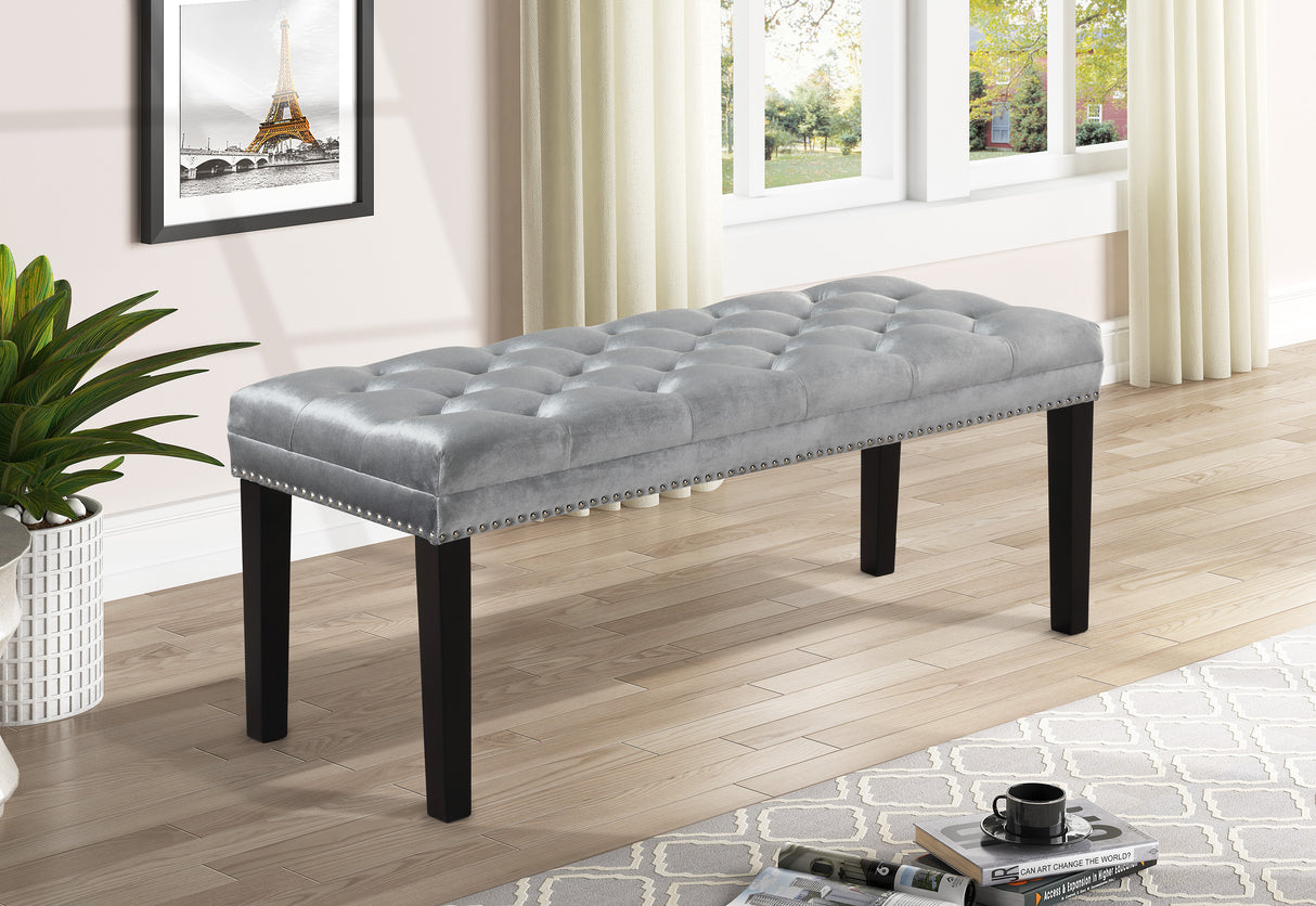 Amari Gray Accent Bench -  Crown Mark - Luna Furniture