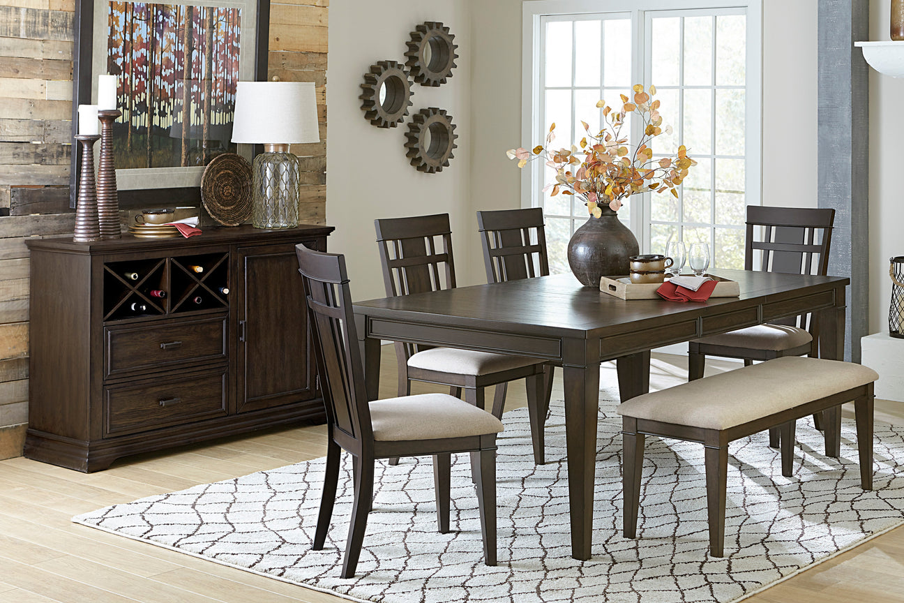 Makah Dark Brown Extendable Dining Set from Homelegance - Luna Furniture