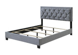 Danzy Gray Queen Upholstered Panel Bed -  Crown Mark - Luna Furniture