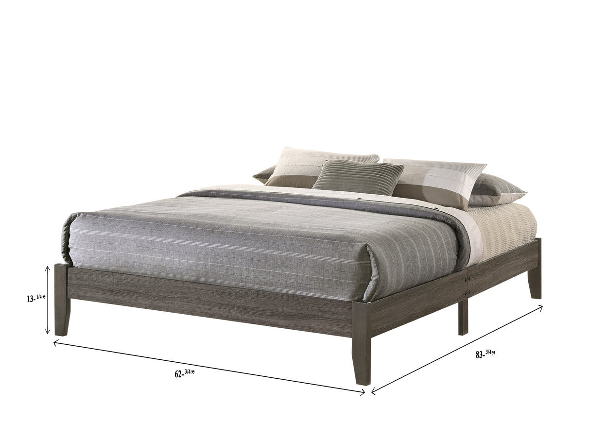 Skyler Gray Queen Platform Bed