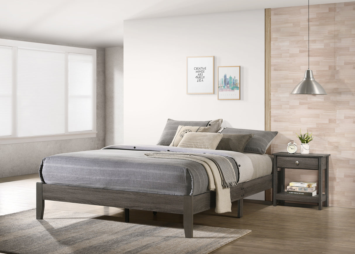 Skyler Gray Queen Platform Bed