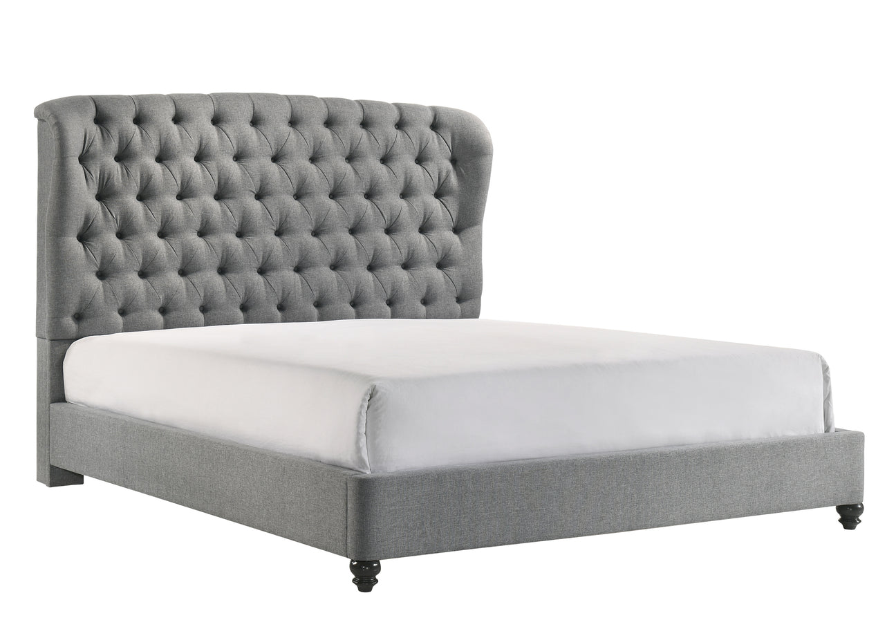 Linda Gray King Upholstered Panel Bed from Crown Mark - Luna Furniture