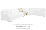 Zada Ivory Armless Chair -  - Luna Furniture