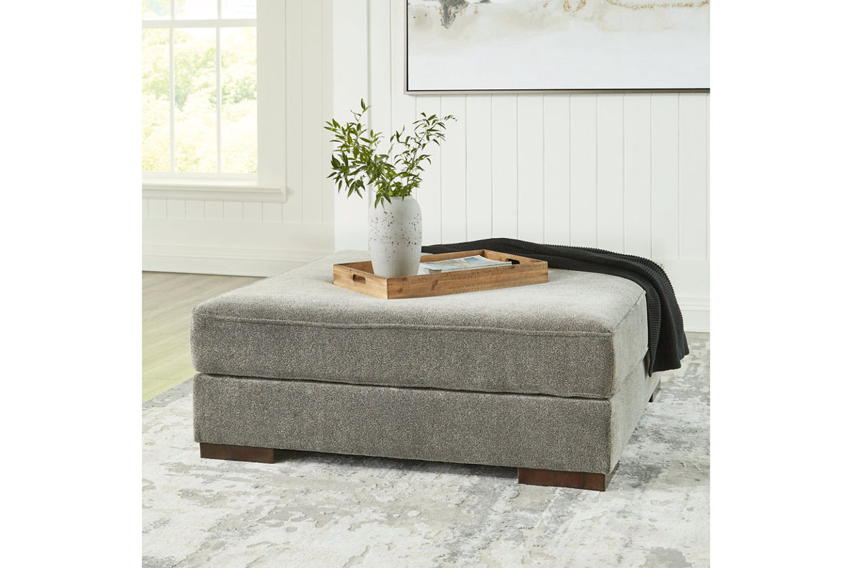 Bayless Smoke Oversized Accent Ottoman from Ashley - Luna Furniture