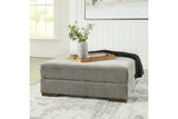 Bayless Smoke Oversized Accent Ottoman from Ashley - Luna Furniture