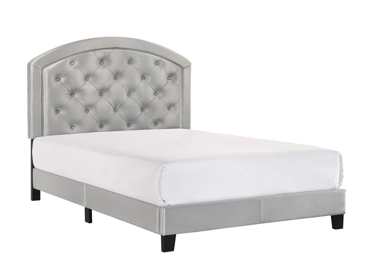 Gaby Silver Full Upholstered Platform Bed from Crown Mark - Luna Furniture