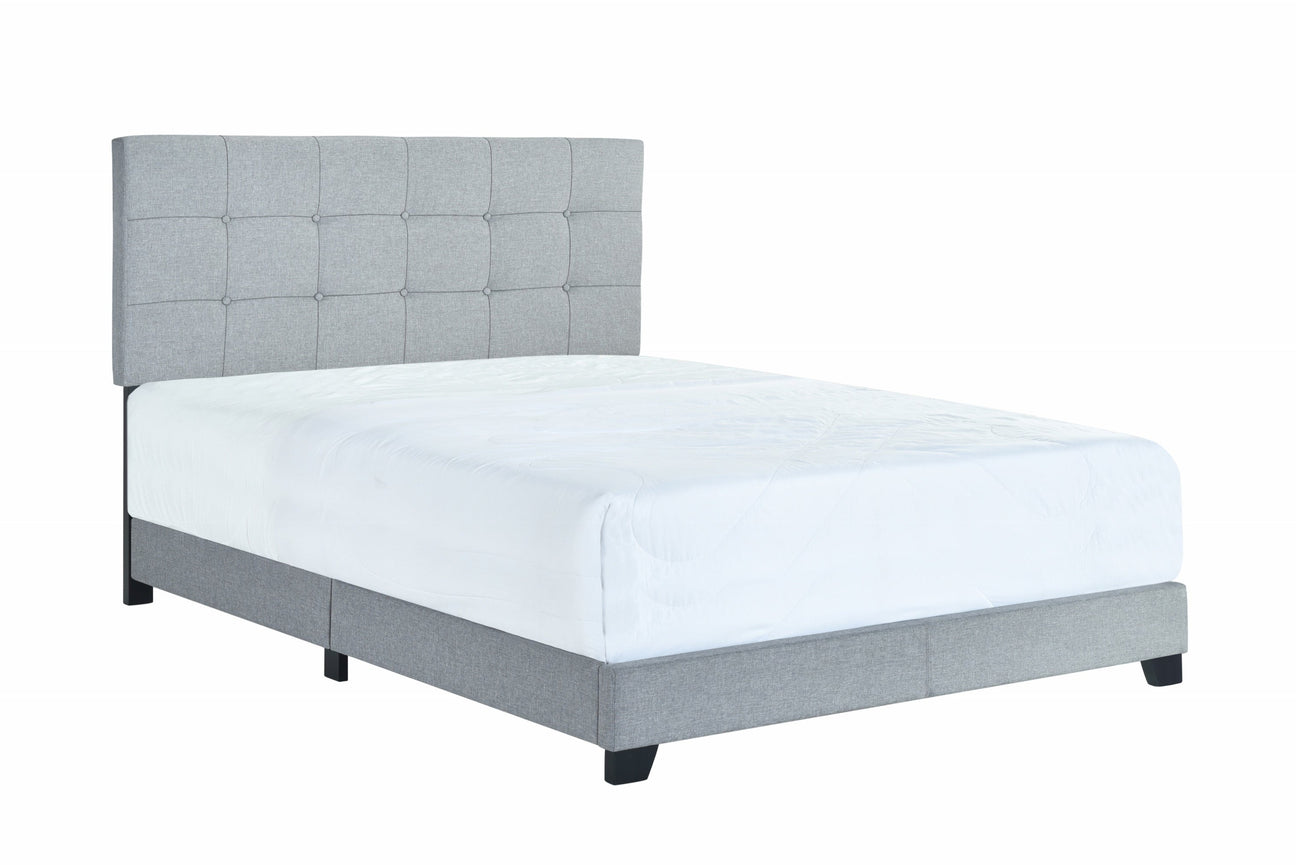 Florence Gray King Upholstered Bed from Crown Mark - Luna Furniture