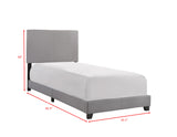 Erin Gray Twin Upholstered Bed - Luna Furniture