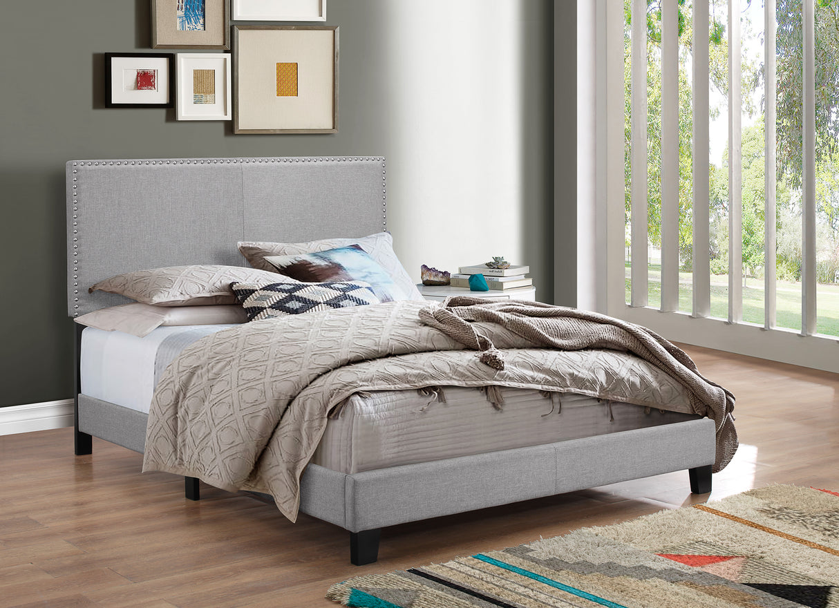 Erin Gray King Upholstered Bed - Luna Furniture