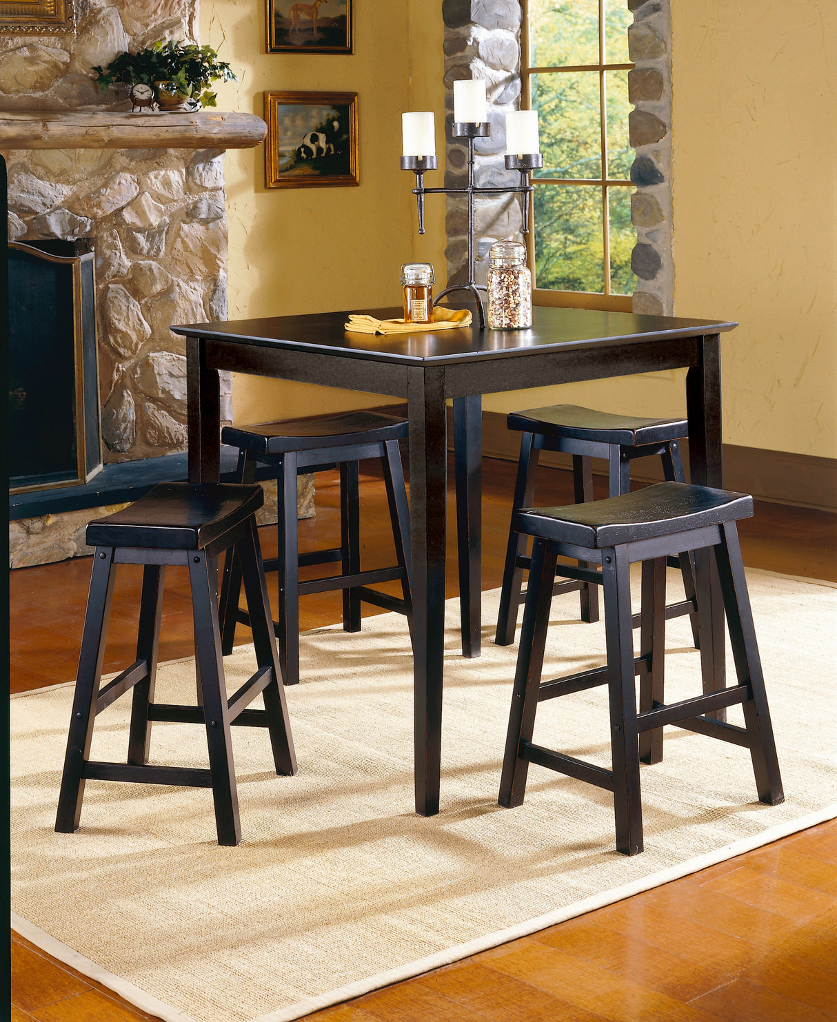 5302BK-24 24 Counter Height Stool, RTA, Set of 2 - Luna Furniture