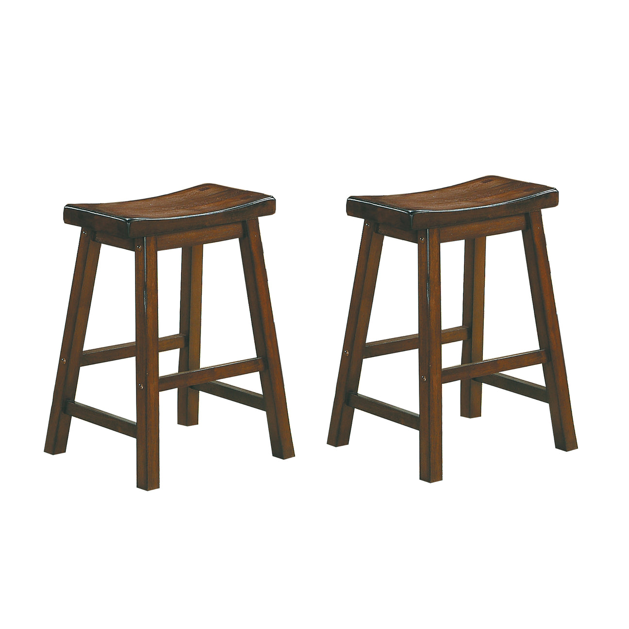 Saddleback Warm Cherry Counter Height Stool, Set of 2 from Homelegance - Luna Furniture