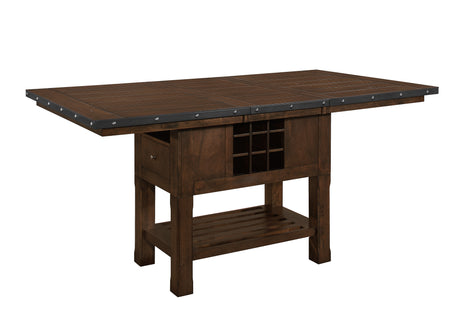 Schleiger Cherry Extendable Counter Height Table -  Homelegance - Luna Furniture