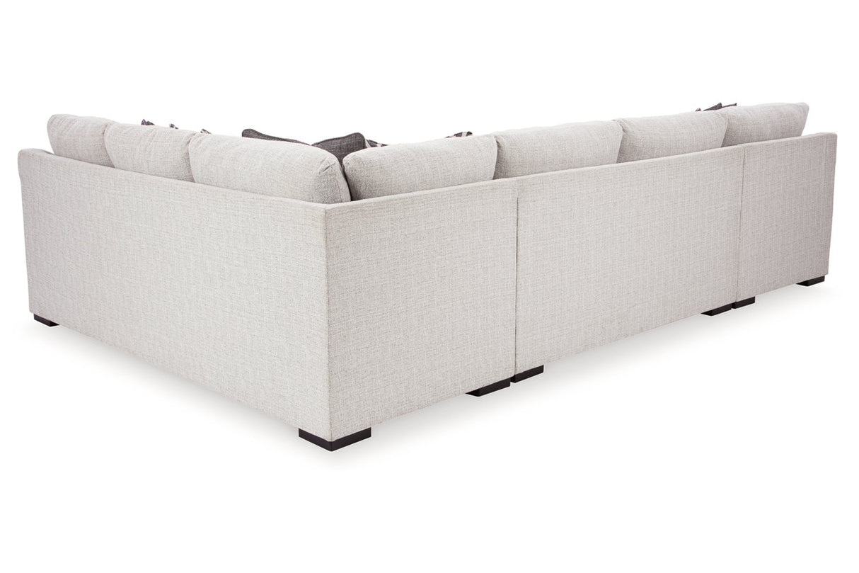 Koralynn Stone 3-Piece LAF Chaise Sectional -  Ashley - Luna Furniture