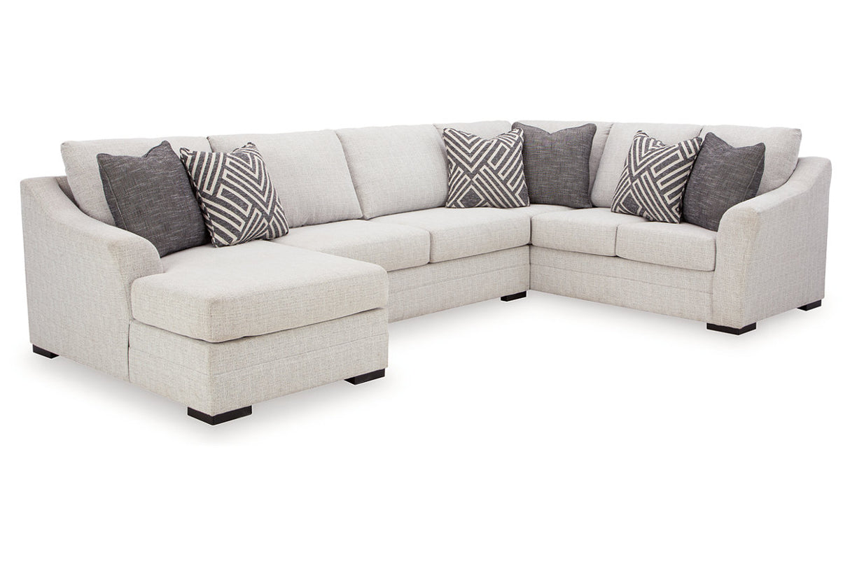 Koralynn Stone 3-Piece LAF Chaise Sectional -  Ashley - Luna Furniture