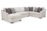 Koralynn Stone 3-Piece LAF Chaise Sectional -  Ashley - Luna Furniture