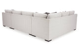 Koralynn Stone 3-Piece RAF Chaise Sectional -  Ashley - Luna Furniture