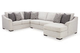 Koralynn Stone 3-Piece RAF Chaise Sectional -  Ashley - Luna Furniture