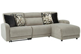 Colleyville Stone 3-Piece Power Reclining Sectional with Chaise from Ashley - Luna Furniture