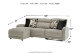 Colleyville Stone 3-Piece Power Reclining Sectional with Chaise from Ashley - Luna Furniture