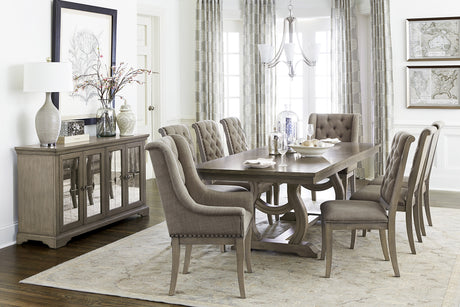 Vermillion Gray Cashmere Extendable Dining Set -  Homelegance - Luna Furniture
