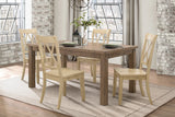 Janina Natural/Buttermilk Dining Set -  Homelegance - Luna Furniture