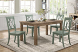 Janina Natural/Teal Dining Set -  Homelegance - Luna Furniture