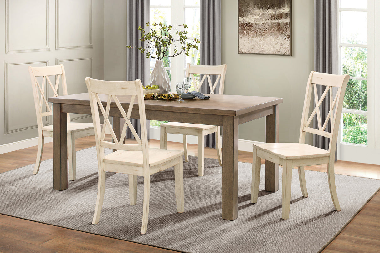 Janina Natural/White Dining Set from Homelegance - Luna Furniture