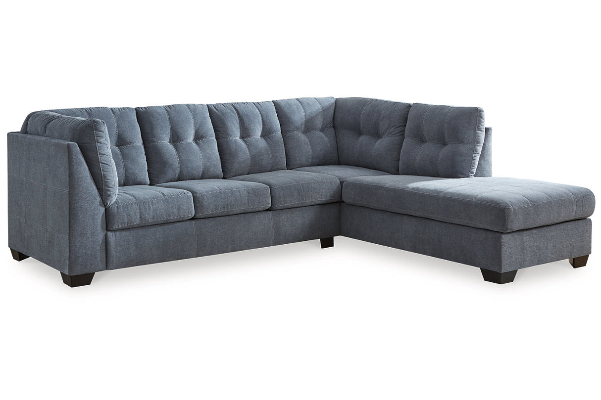 Marleton Denim 2-Piece Sectional with Chaise -  Ashley - Luna Furniture