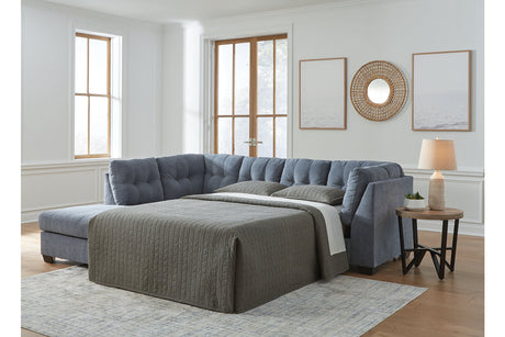 Marleton Denim 2-Piece Sleeper Sectional with Chaise -  Ashley - Luna Furniture