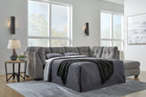 Marleton Gray 2-Piece Sleeper Sectional with Chaise -  Ashley - Luna Furniture