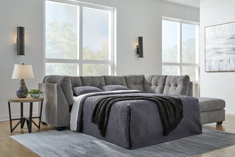 Marleton Gray 2-Piece Sleeper Sectional with Chaise -  Ashley - Luna Furniture