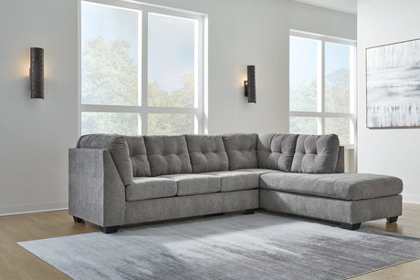 Marleton Gray 2-Piece Sectional with Chaise -  Ashley - Luna Furniture