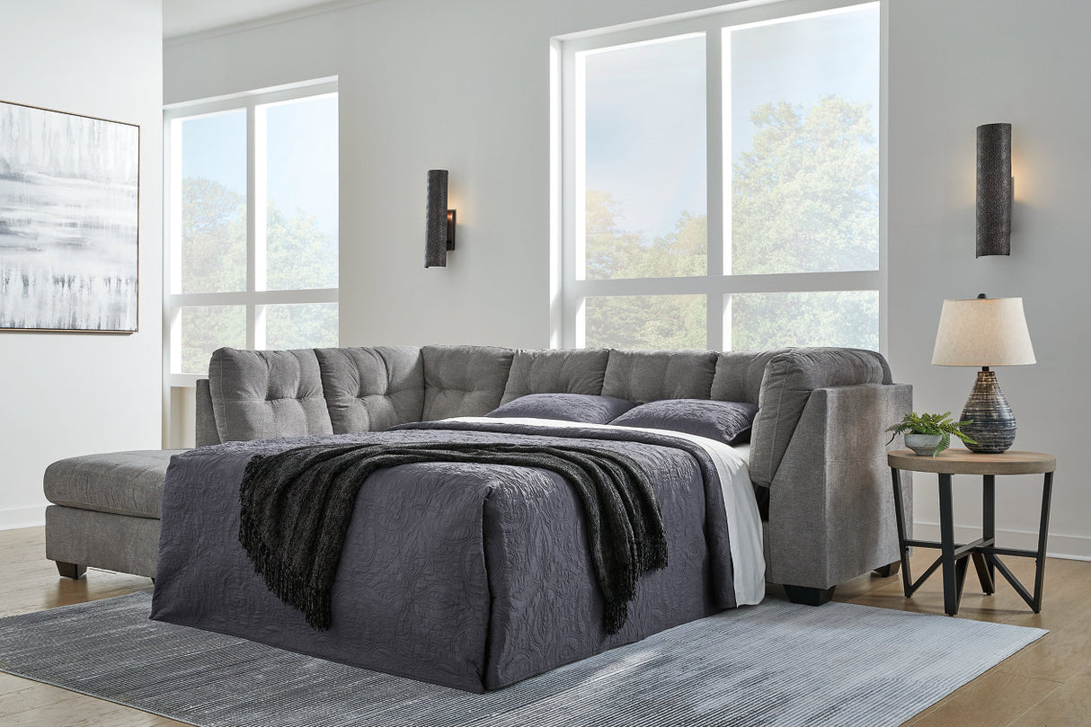 Marleton Gray 2-Piece Sleeper Sectional with Chaise -  Ashley - Luna Furniture