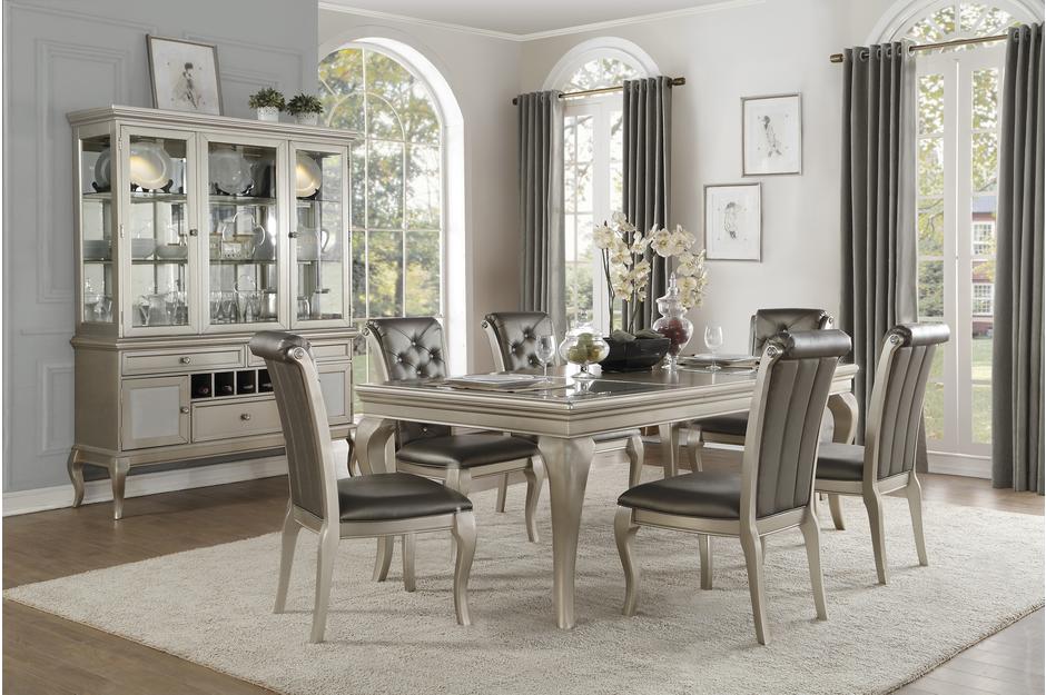 Crawford Silver Extendable Dining Table -  Homelegance - Luna Furniture