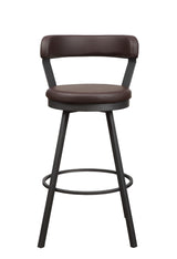 Appert Brown/Dark Gray Swivel Pub Height Chair, Set of 2 from Homelegance - Luna Furniture