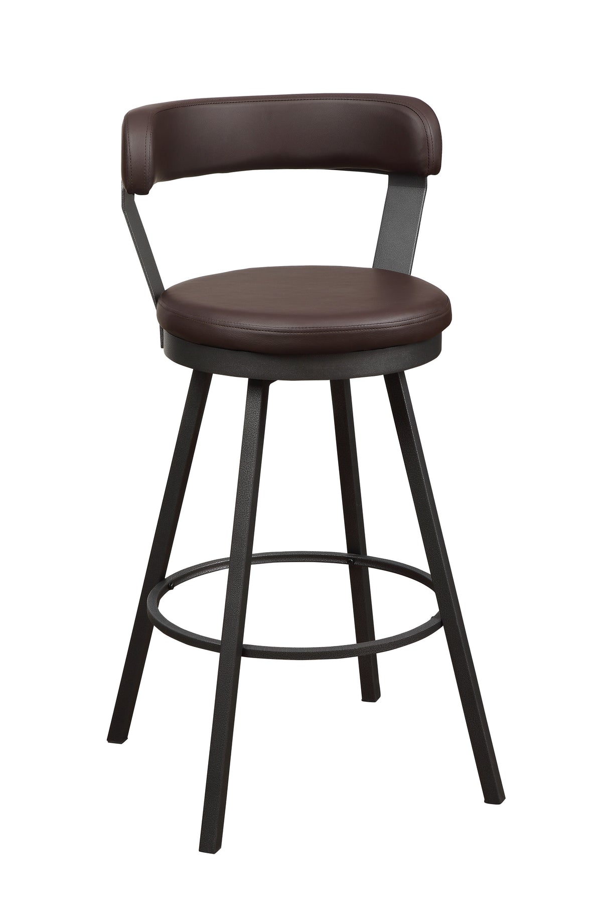 Appert Brown/Dark Gray Swivel Pub Height Chair, Set of 2 from Homelegance - Luna Furniture