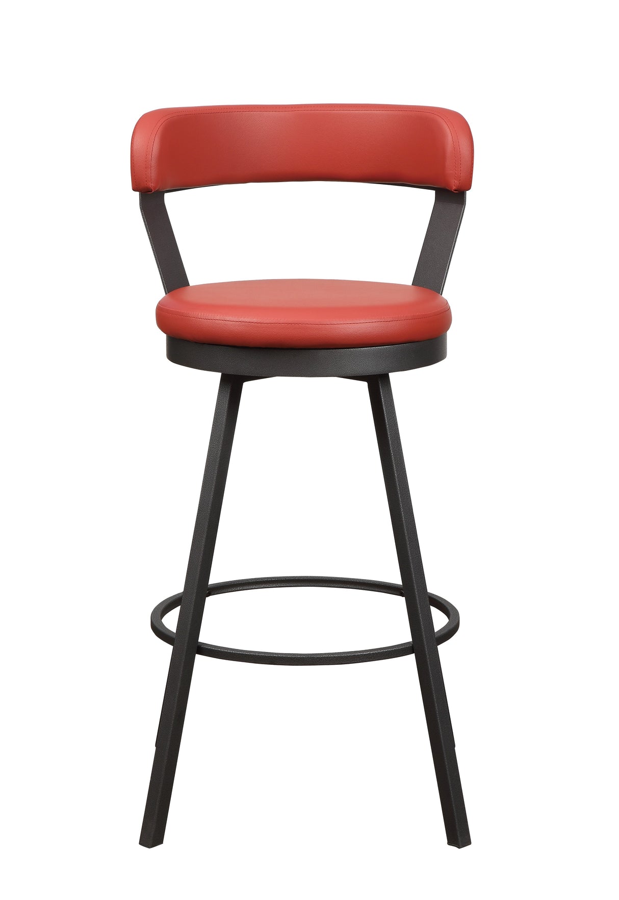 5566-29RD Swivel Pub Height Chair, Red, Set of 2 - Luna Furniture