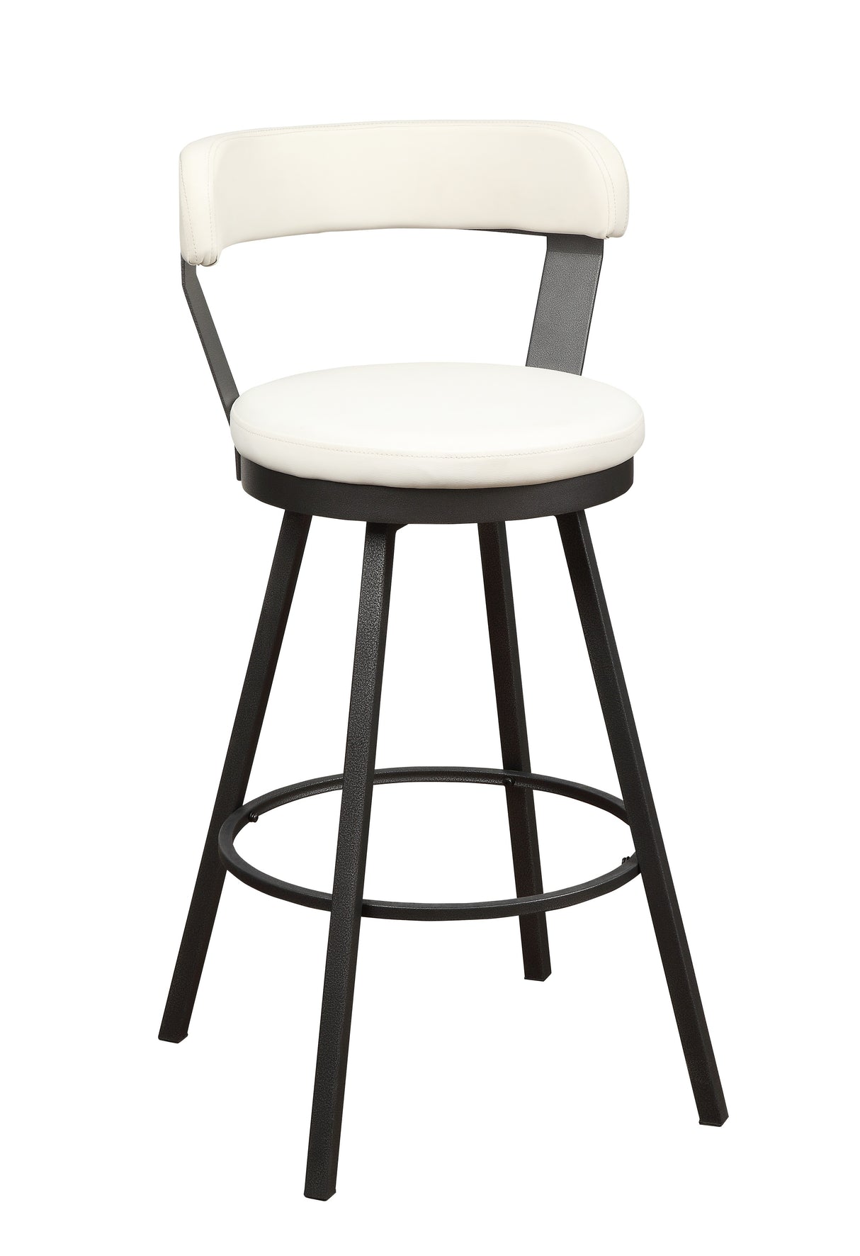 Appert White/Dark Gray Swivel Pub Height Chair, Set of 2 from Homelegance - Luna Furniture